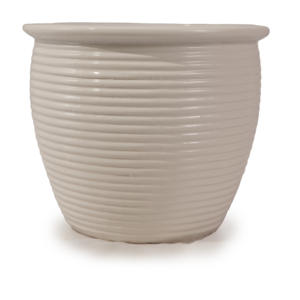 Maceta de Cerámica Transpirable Anti-Carillón, Redonda, Blanca Brillante, para Decoración Interior y Exterior - Product Image 1