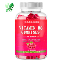 Complément alimentaire délicieux à mâcher pour la santé des os, des muscles et des nerfs, à base de vitamine B6, citrate de magnésium et vitamine C en gommes