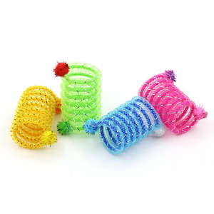 Wholesale Eco-Friendly Modern Interactive <b>Toys</b> Pet Supplies Swirling Shape <b>Spring</b> Color Elastic Hose <b>Cat</b> <b>Toy</b> Plastic - Product Image 4