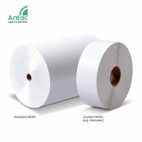 Rouleau de papier couché semi-brillant de qualité industrielle Antac, découpé sur mesure, pour autocollants adhésifs à haute force adhésive