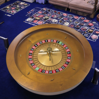 QINLONG Roue de Roulette de Jeu Professionnelle de Luxe Simple Zéro Double Zéro 18 Pouces en Bois Massif Haute Qualité Vente Directe Usine