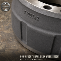 Tambour de frein avant Sinotruk HOWO WG9112440001 pour camion poids lourd, tambour de frein d'essieu, pièces de rechange pour machines, vente en gros, usine Chine