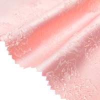 Respirant Chinois Rose 98% Térylène 2% Spandex Jacquard Rayonne Tissu pour Femmes Mode Vêtements