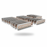 Boîtier de batterie de radiateur, échangeurs de chaleur liquides personnalisés en cuivre et en aluminium, plaques de refroidissement par eau sur mesure