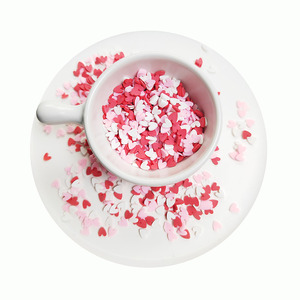 500g de paillettes en forme de cœur mélangées pour slime, <span class=keywords><strong>argile</strong></span> polymère, cœurs roses, rouges et blancs, particules de plastique Klei, décorations pour la Saint-Valentin - Product Image 3