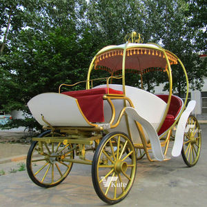 Chariot Citrouille Cendrillon Blanc Royal Personnalisé 4 Places, Accessoire Princesse pour Fête Quinceañera - Product Image 3