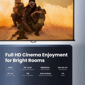 <span class=keywords><strong>Proyector</strong></span> de Video DLP BenQ TH671ST, 3000 Lúmenes Ansi, Full HD, Cine en Casa, Zoom 1.1x, Corrección Trapezoidal <span class=keywords><strong>Vertical</strong></span> Automática, Altavoz, HDR+, HLG - Product Image 5