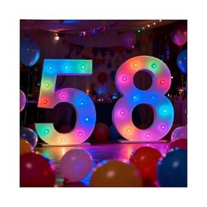 Cheap Party Event Decor Outdoor Giant Wedding love Marry Me Big Marquee Metal <b>Letter</b> Light up Led Number Illuminated Sign - Product Image 4