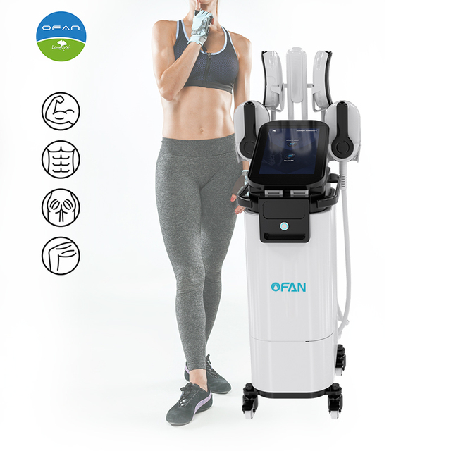 Beauty Salon Equipment 4 Handles Rf Sculpting Muscle Building Ems Body Stimulator Slimming Machine