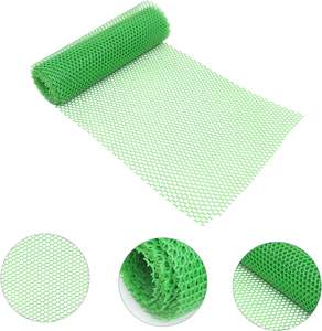 Rouleau de clôture en treillis métallique en plastique vert 15.7IN X 10FT Grillage de poulet en plastique pour volaille Poulet <span class=keywords><strong>Chiot</strong></span> Lapin Clôture en plastique florale - Product Image 1