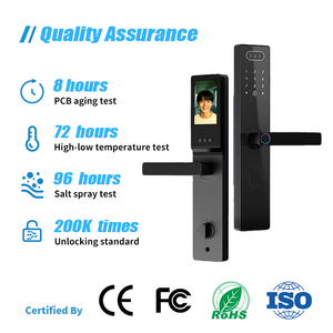 ตัวล็อกประตูอัจฉริยะทำจากอลูมิเนียมกึ่งอัตโนมัติ F10ระบบคลาวด์แอปควบคุมโดยโปรเฟส/ลายนิ้วมือ/รหัส/การ์ดปลดล็อค Wi-Fi ที่เปิดใช้งาน Tuya/TT - Product Image 6