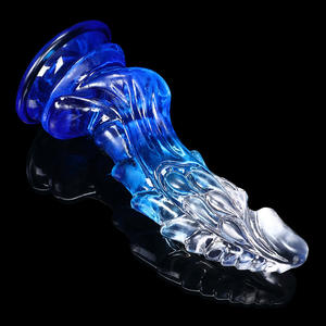 Frauen transparente Kirin Alien Zifferblatt zweifarbige <span class=keywords><strong>Dildo</strong></span> Soft Crystal Adult Masturbation Anal Expander Spielzeug - Product Image 3