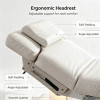 Lit de massage électrique de luxe réglable pour centre de bien-être, table de soin corporel et équipement de thérapie faciale