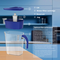 Grande cartouche de filtre à eau de 12 tasses-Capacité de filtration de 40 gallons (1 mois), sans BPA, réduit le goût et l'odeur du chlore