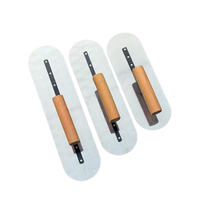 Truelle de construction en acier inoxydable auto-nivelante avec manche en bois confortable pour sols en époxy – Fourniture directe usine