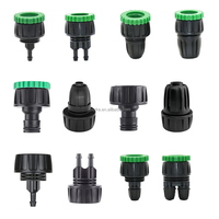 Connecteur de Robinet de Jardin Fileté 1/2" 3/4" en Plastique, Adaptateur Rapide pour Système d'Irrigation Micro-Goutte à Goutte, Accessoires de Serre