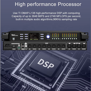 معالج صوت من Nuoxun 4-in-8-out Dsp Procesador De Audio معدن ضاغط صوت معادل Dsp 4 8 خارج الصوت - Product Image 4