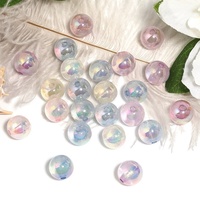 Perles acryliques lumineuses scintillantes de 12 mm, effet optique UV, pour loisirs créatifs, fabrication de bijoux et stylos fantaisie