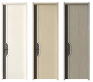 Customizable Modern Minimalist Interior Wooden <strong>Doors</strong> Solid Wood HDF PVC with Frame for Factory and House Rooms - Product Image 1