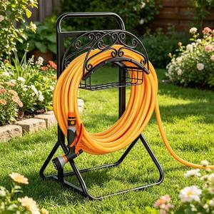 Garden Water Pipe Rack Detachable Carbon Steel Powder Coated Free <b>Standing</b> For Outdoor Use - Product Image 1
