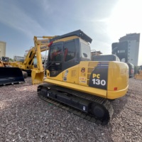 Excavatrice hydraulique Komatsu PC130 d'occasion fabriquée au Japon, 13 tonnes, avec pompe certifiée CE, à vendre