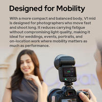 Flash pour appareil photo Godox V1 Mid TTL HSS Speedlite pour Canon Nikon Sony