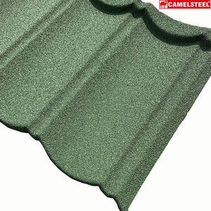 Màu xanh lá cây đá tráng tấm lợp không phai vật liệu tự nhiên dễ dàng sửa chữa lợp ngói - Product Image 1