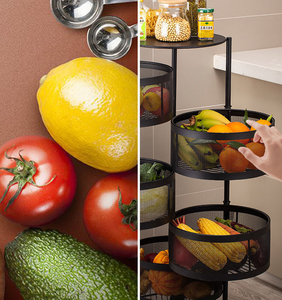 Cesta giratoria de almacenamiento de juguetes, estante para aperitivos, armario de almacenamiento con casillero para sala de estar, soportes y estantes de almacenamiento modernos - Product Image 2
