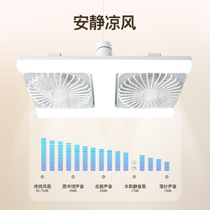Portalampada E27 Creativo <span class=keywords><strong>con</strong></span> Ventilatore a LED per Soggiorno, Ventilatore da <span class=keywords><strong>Soffitto</strong></span> <span class=keywords><strong>con</strong></span> Luce per Camera da Letto e Sala da Pranzo, Potente Elettrico - Product Image 5