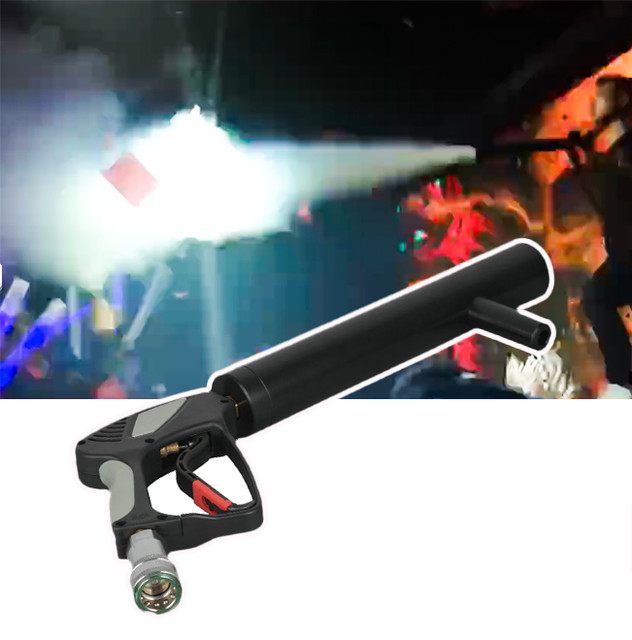 6-8m Range FLYKO Co2 Jet Machine Handheld Co2 Dj Gun With 3M High Pressure Pipe Manual Control Stage Effect Equipment