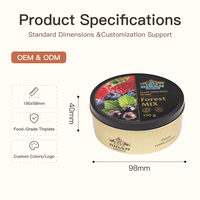 Boîte en étain personnalisée de qualité alimentaire 62x108mm, emballage hermétique pour bonbons, desserts, chocolats, fabrication OEM sur mesure