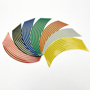 Cinta Reflectante para Llantas de PET, Adhesivos Multicolores para Decoración de Llantas de Bicicleta y Motocicleta - Product Image 1