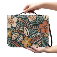 Housse de protection portable pour Bible avec motif floral tropical sculpté, fermeture éclair, idéale pour les voyages quotidiens, l'église, le shopping et les cadeaux