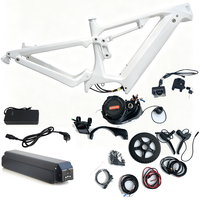 Rangka Sepeda Listrik Full Suspension Karbon Dengfu E22 Kompatibel Bafang Ultra M620 48V 52V Baterai Tersembunyi