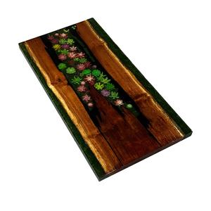 高級高級ユニークな透明グリーンリバーテーブルトップ屋外屋内ホテルレセプションウッドエポキシ樹脂ダイニングテーブル - Product Image 4