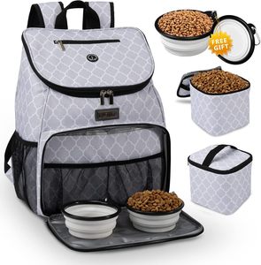 Free sample <b>Dog</b> Travel Bag, Travel Pet Bag Organizer, <b>Dog</b> <b>Food</b> Travel Bag with <b>Food</b> <b>Container</b> and Bowls - Product Image 1