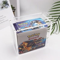 Boîte de présentation de cartes en acrylique transparent avec porte magnétique pour Booster Elite Trainer Box