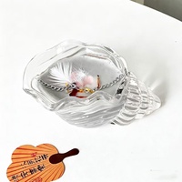 Gobelet à cocktail en verre en forme de coquille de Lelyi, design coréen - Gobelet à boisson créatif personnalisé pour la rentrée scolaire et multi-usages