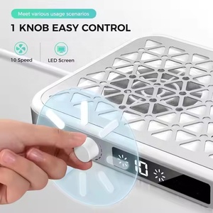 Nuevo Colector de Polvo de Uñas Profesional, Portátil, 1600PA, 10 Velocidades, Filtros Desechables (30 Unidades), Blanco Mate, Moderno - Product Image 6