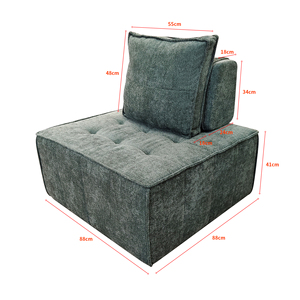 Premium Modern Armless Modular Lounge Seat, Vacuum Compressed Packed <b>for</b> Stylish Living Room Furniture Setup - Product Image 1
