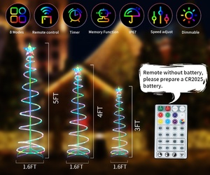 5ft 6ft <span class=keywords><strong>LED</strong></span> albero di natale corda luce Timer e telecomando USB 4 piedi RGB albero illuminato - Product Image 4