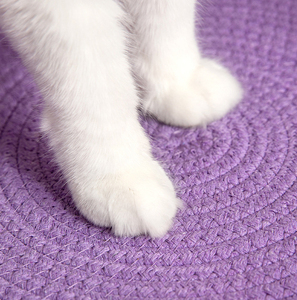 Cuccia per animali domestici in corda di cotone intrecciata, cestino per gatti, resistente ai graffi, cuccia multifunzione rinfrescante con ciotola a spirale, lavabile, morbido tappetino per dormire, casetta per cuccioli - Product Image 4