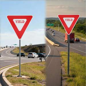 ป้ายกั้นแบบปริซึมสะท้อนแสงความเข้มสูงชนิดที่สาม ผลิตจากอะลูมิเนียมตามมาตรฐาน MUTCD ป้าย DOT กระทรวงคมนาคม - Product Image 3