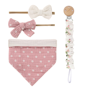 Bandeaux bavoir ensemble Super extensible doux bébé arcs et bandeaux CottonHeadband bandeau avec nœud accessoire de cheveux pour nouveau-né - Product Image 3