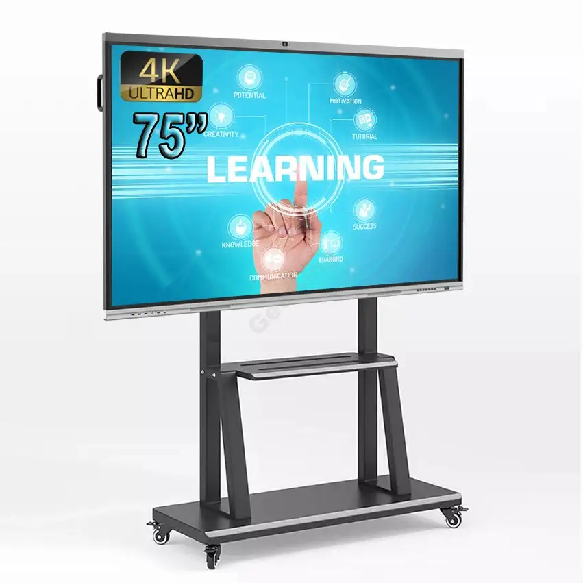 New Custom Interact Display Digital Panel Smart Board 4K UHD Infrared Smart LCD Touch Screen Interactive White board For Meeting