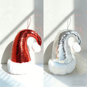 Chapeau de Noël boule disco Chuang De, chapeau de Père Noël scintillant pour décoration d'arbre de Noël, fête de Noël, décoration de la maison, cadeau - Product Image 1
