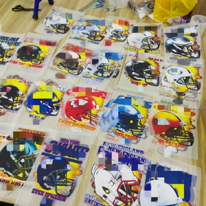 7インチのストリートフットボールチームデザインのアイロン接着デカール、Tシャツ用DTF転写、衣類用PETプラスチゾル熱転写ステッカー - Product Image 2