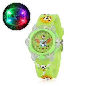 3D Doll Glowing Quality PVC Strap LED <strong>Watch</strong> for School Prize Soccer Football Design - Product Image 2