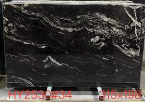 Venta Caliente de Losas de Piedra Negra de Lujo para Mesas y Muebles, Piedra Negra Universo para Decoración de Fondo - Product Image 4