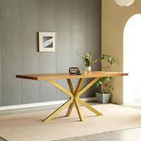 Pieds de meubles en fer doré modernes en forme d'étoile de 30 pouces avec ventouses robustes A-2025-CT012 pour table de salle à manger et cuisine DIY